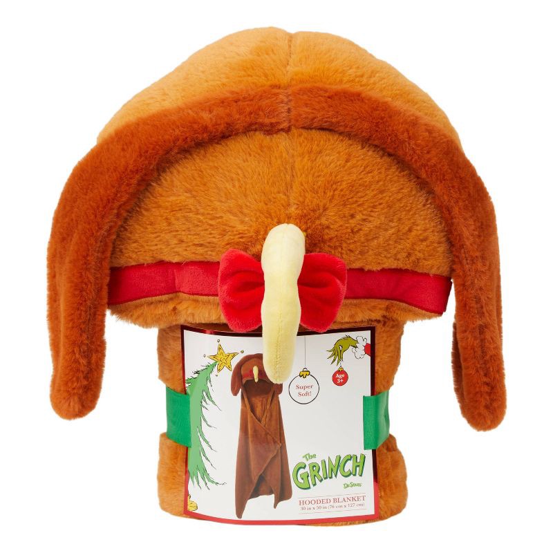 slide 4 of 5, The Grinch Max Kids' Hooded Blanket, 1 ct