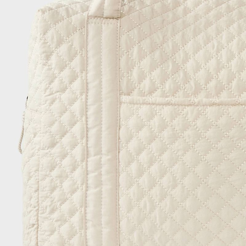 slide 5 of 7, Quilted Weekender Duffel Bag - Universal Thread™ Beige, 1 ct