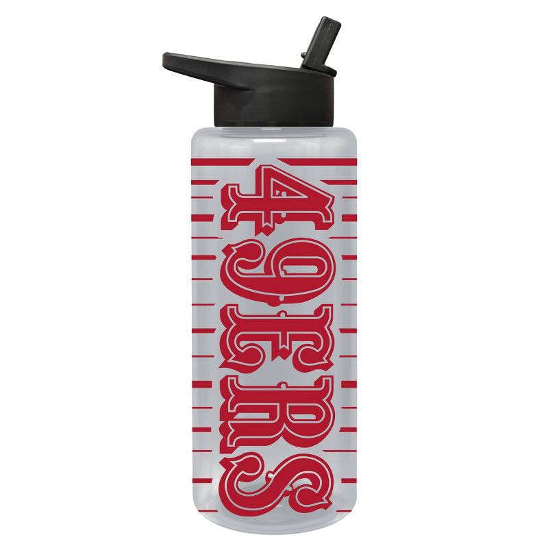 slide 3 of 4, NFL San Francisco 49ers Acrylic Water Bottle with UV Graphics - 34oz, 34 oz