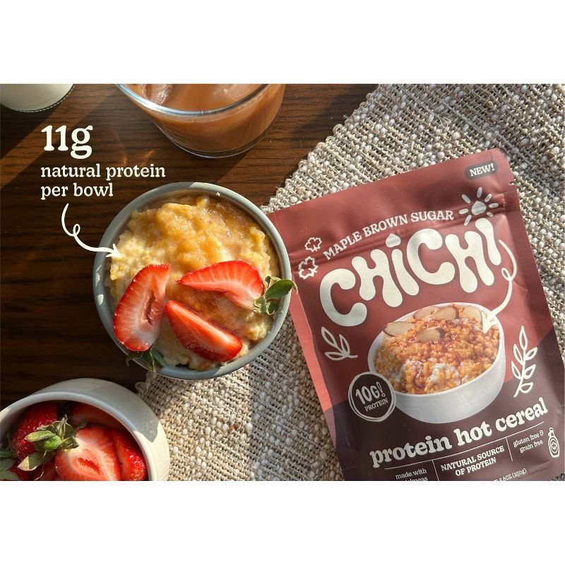 slide 4 of 9, ChiChi Maple Brown Sugar Protein Chickpea Hot Cereal - 8.8oz, 8.8 oz