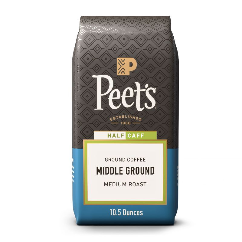 slide 1 of 7, Peet's Coffee Middle Ground Half Caff Medium Roast Ground Coffee - 10.5oz, 10.5 oz
