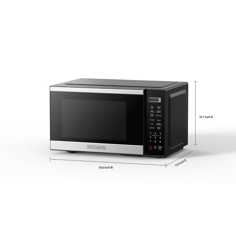 slide 4 of 5, BLACK+DECKER 0.9 cu ft Microwave Oven Black, 1 ct