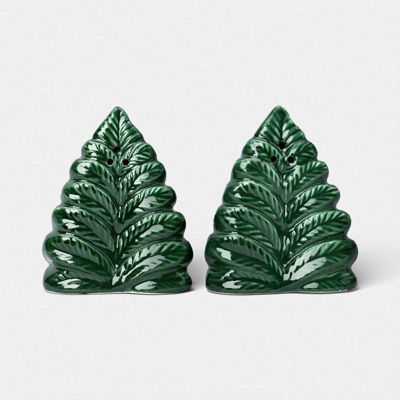 slide 1 of 3, Stoneware Trees Salt and Pepper Shaker - Threshold™, 1 ct