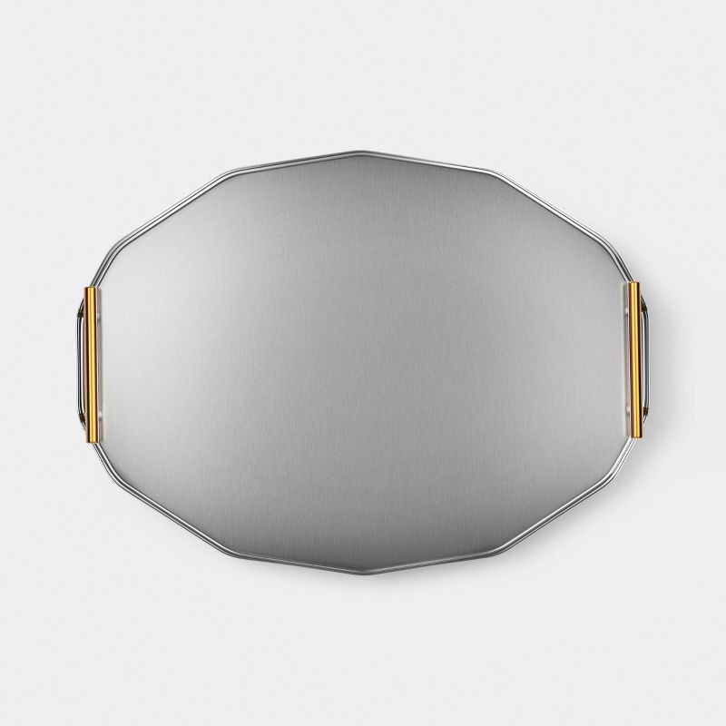 slide 3 of 3, XL Stainless Steel Bar Tray - Threshold™, 1 ct