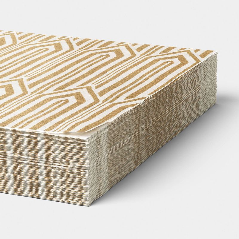 slide 3 of 3, 20pk Metallic Printing Paper Cocktail Napkins - Threshold™, 20 ct