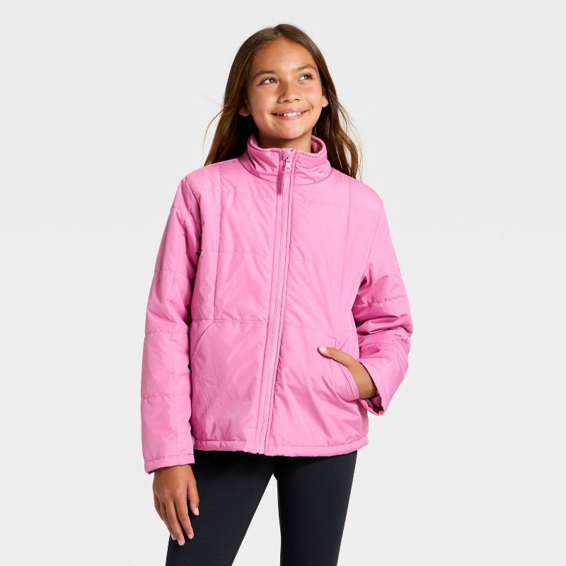 slide 3 of 4, Kids' 3-in-1 Jacket - All In Motion™ Pink XS, 1 ct