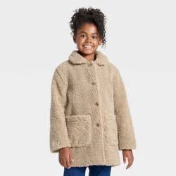 Girls' Fleece Jacket - Cat & Jack™ Beige M
