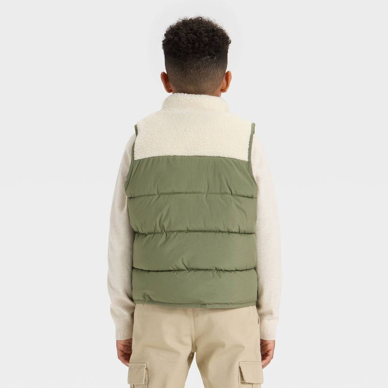 slide 2 of 3, Boys' Puffer Vests - Cat & Jack™ Olive Green XL, 1 ct