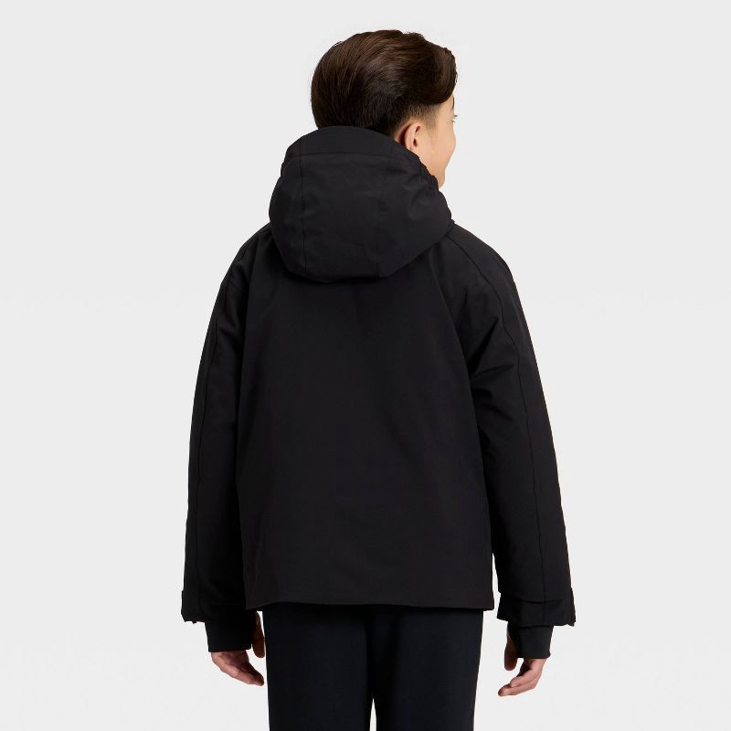 slide 2 of 3, Kids' Hooded Snowsport Jacket - All In Motion™ Black M, 1 ct