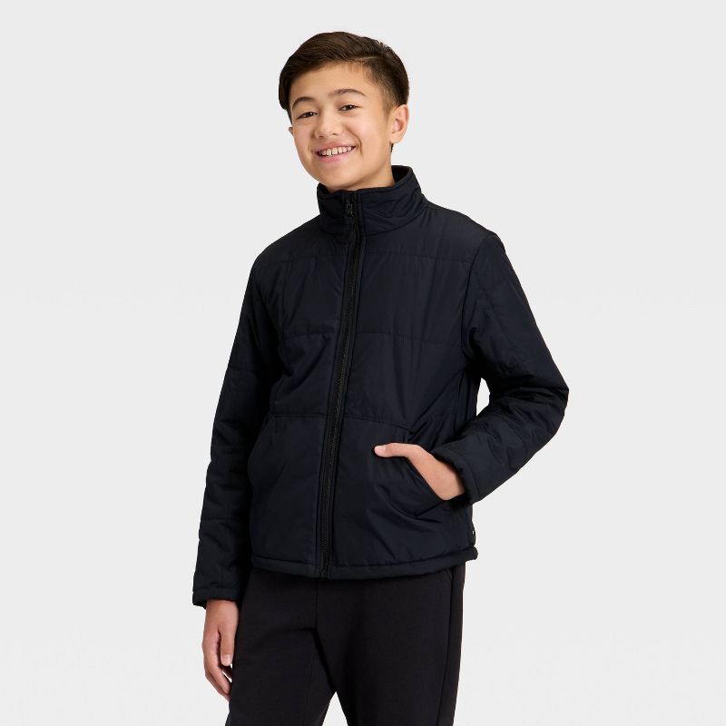slide 3 of 4, Kids' 3-in-1 Jacket - All In Motion™ Heather Gray L, 1 ct