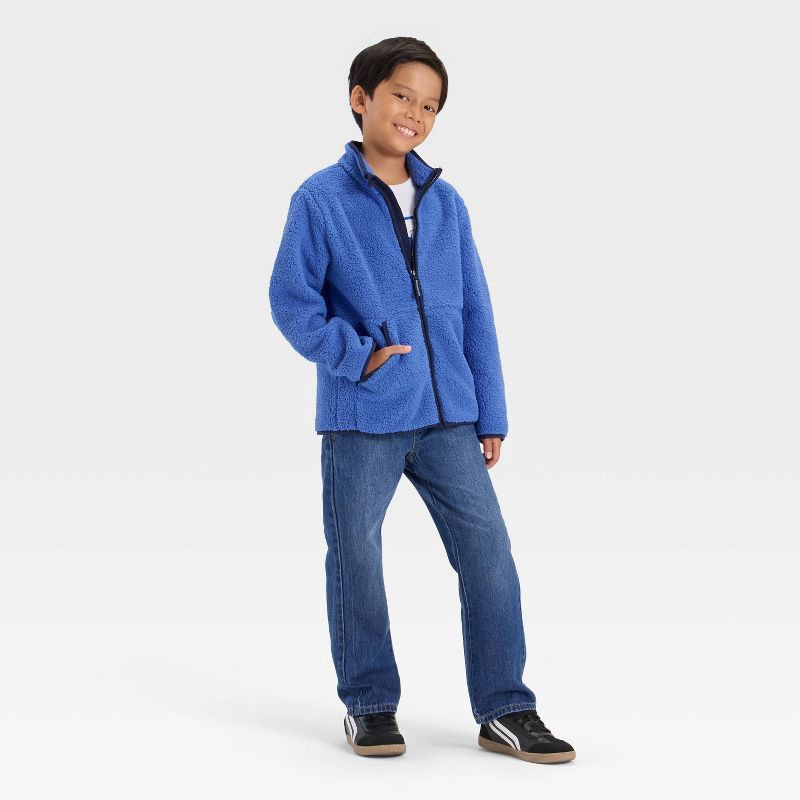 slide 3 of 3, Kids' Fleece - Cat & Jack™ Navy Blue Marker XL, 1 ct