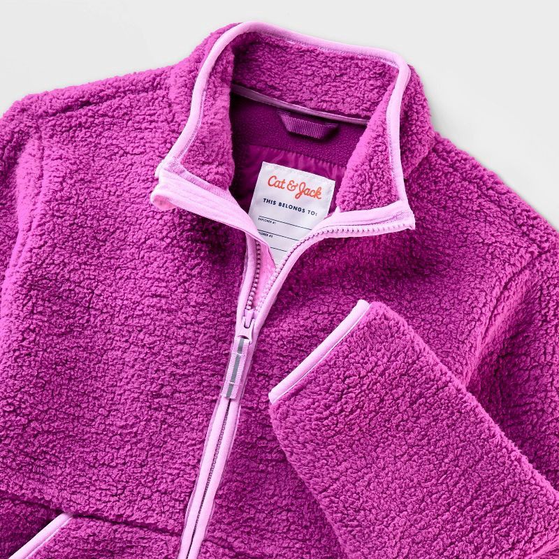 slide 3 of 3, Kids' Fleece - Cat & Jack™ Berry Purple XL, 1 ct