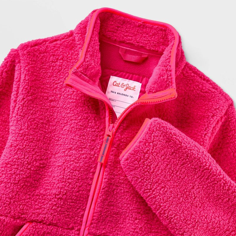 slide 3 of 3, Kids' Fleece - Cat & Jack™ Pink M, 1 ct