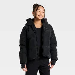 Girls' Puffer Jacket - All In Motion™ Black S
