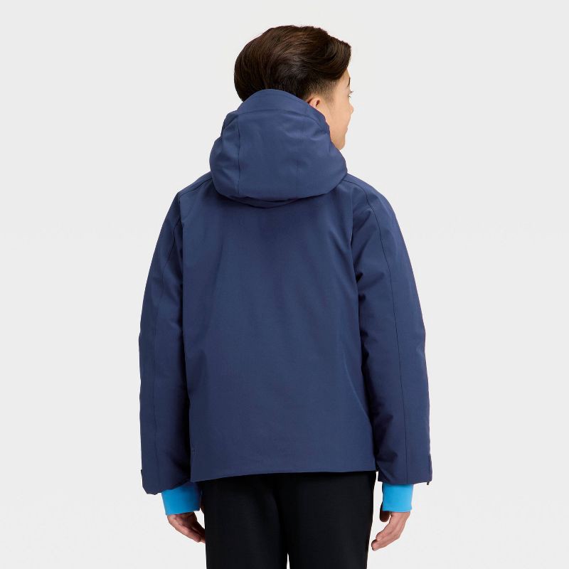 slide 2 of 3, Kids' Hooded Snowsport Jacket - All In Motion™ Navy Blue L, 1 ct