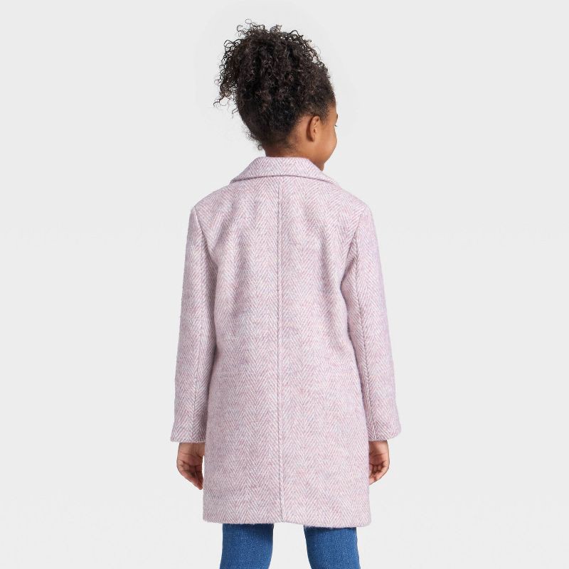 slide 2 of 3, Girls' Faux Wool Jacket - Cat & Jack™ Mauve M, 1 ct
