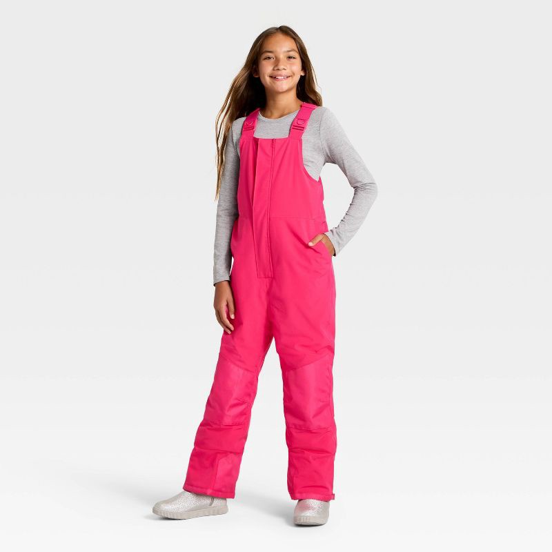 slide 1 of 3, Kids' Snow Bib - All In Motion™ Pink L, 1 ct