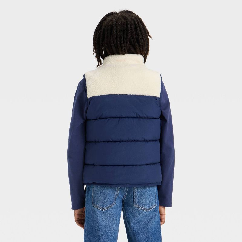 slide 2 of 3, Boys' Puffer Vests - Cat & Jack™ Navy Blue XS, 1 ct