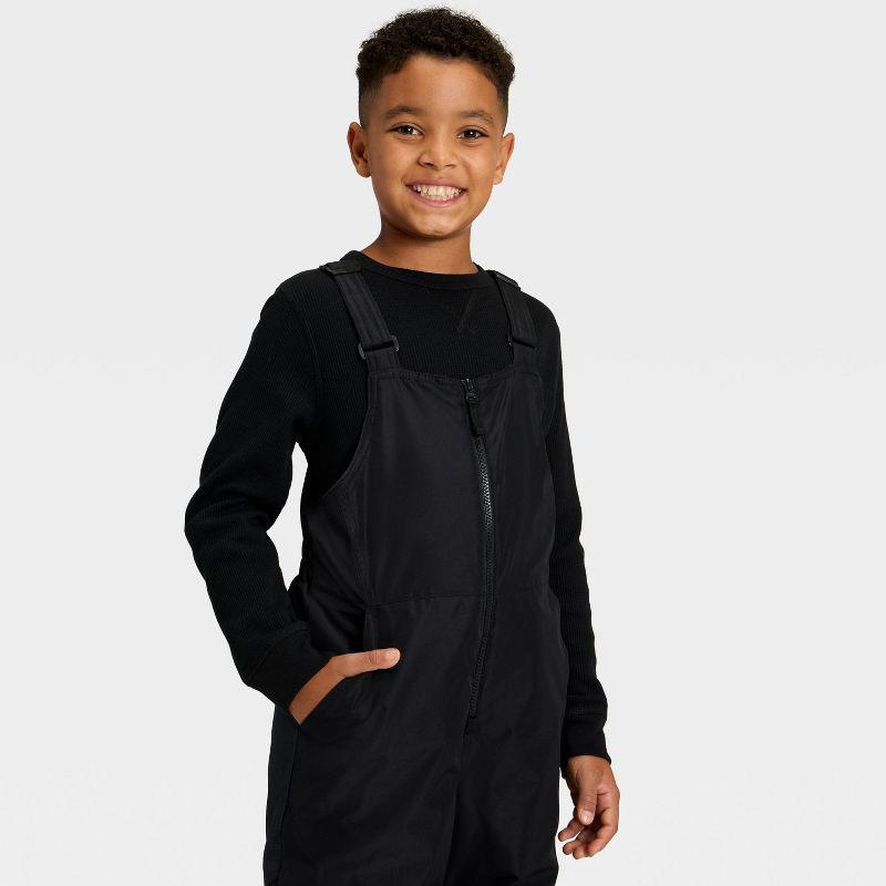 slide 3 of 3, Kids' Snow Bib - Cat & Jack™ Black M Plus, 1 ct