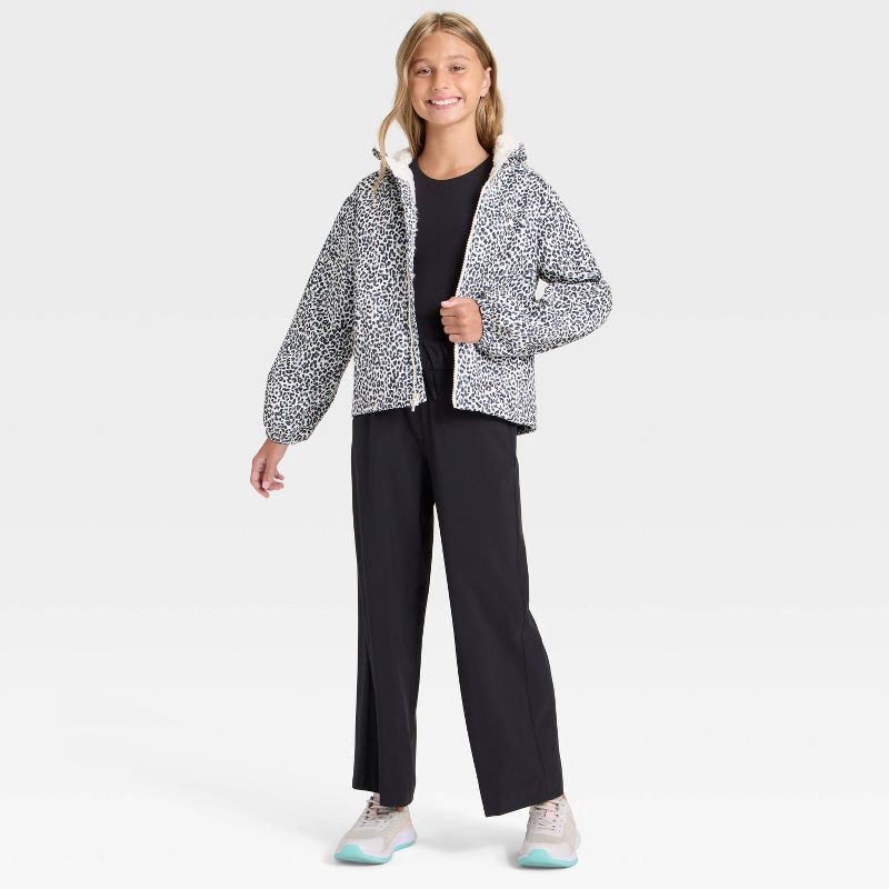 slide 3 of 3, Girls' Softshell Jacket - All In Motion™ White XL, 1 ct