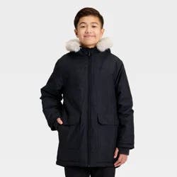 Kids' Hooded Parka Jacket - All In Motion™ Black M
