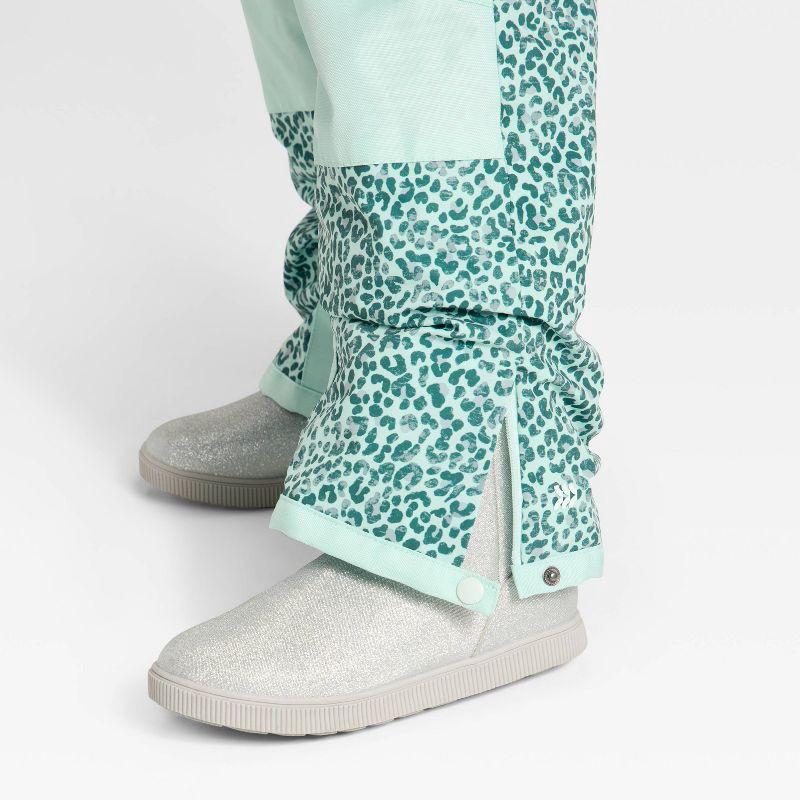 slide 3 of 3, Kids' Snow Bib - All In Motion™ Aqua Green XS, 1 ct