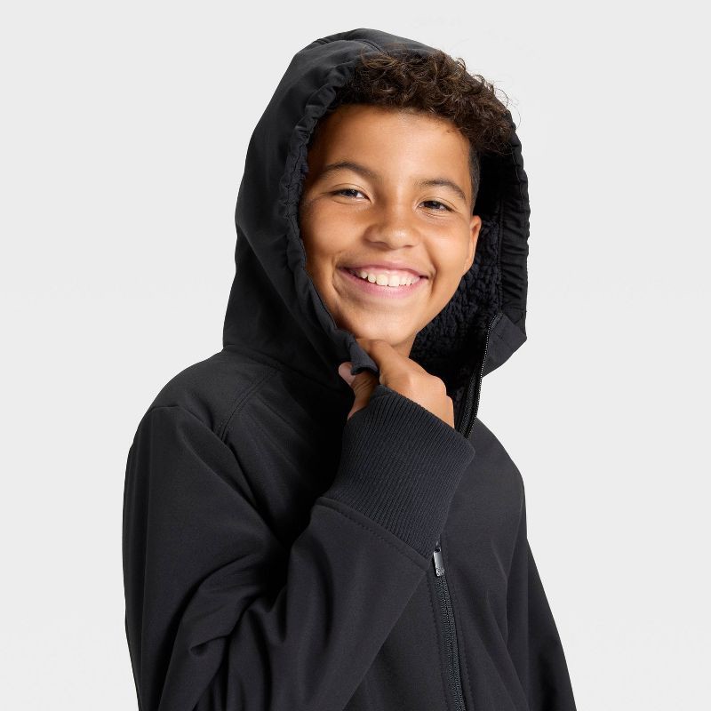 slide 2 of 3, Boys' Softshell Jacket - All In Motion™ Black XS, 1 ct