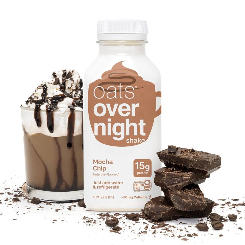 slide 2 of 5, Oats Overnight Mocha Chip Shake - 2.2oz, 2.2 oz