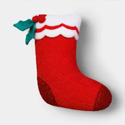 Christmas Stocking Throw Pillow Red - Wondershop™