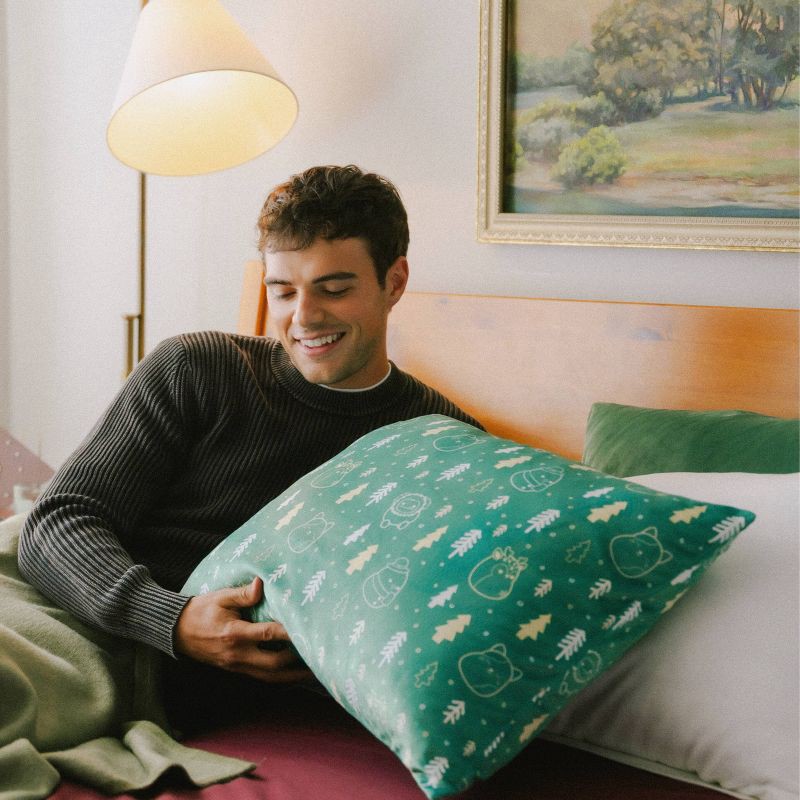 slide 5 of 11, SquishPillow Standard Pillowcase Woodland Wonderland Green, 1 ct