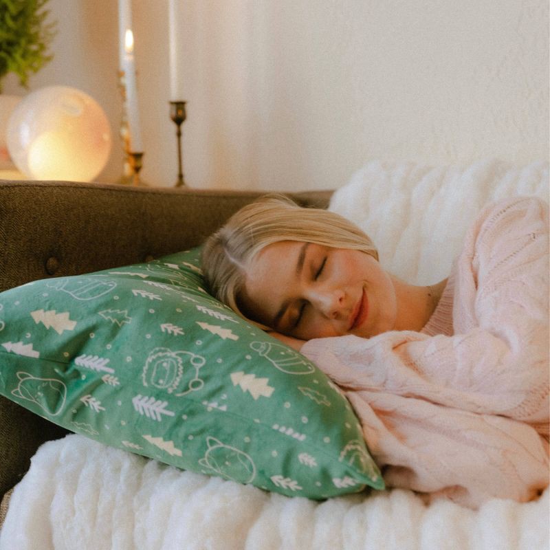 slide 7 of 11, SquishPillow Standard Pillowcase Woodland Wonderland Green, 1 ct