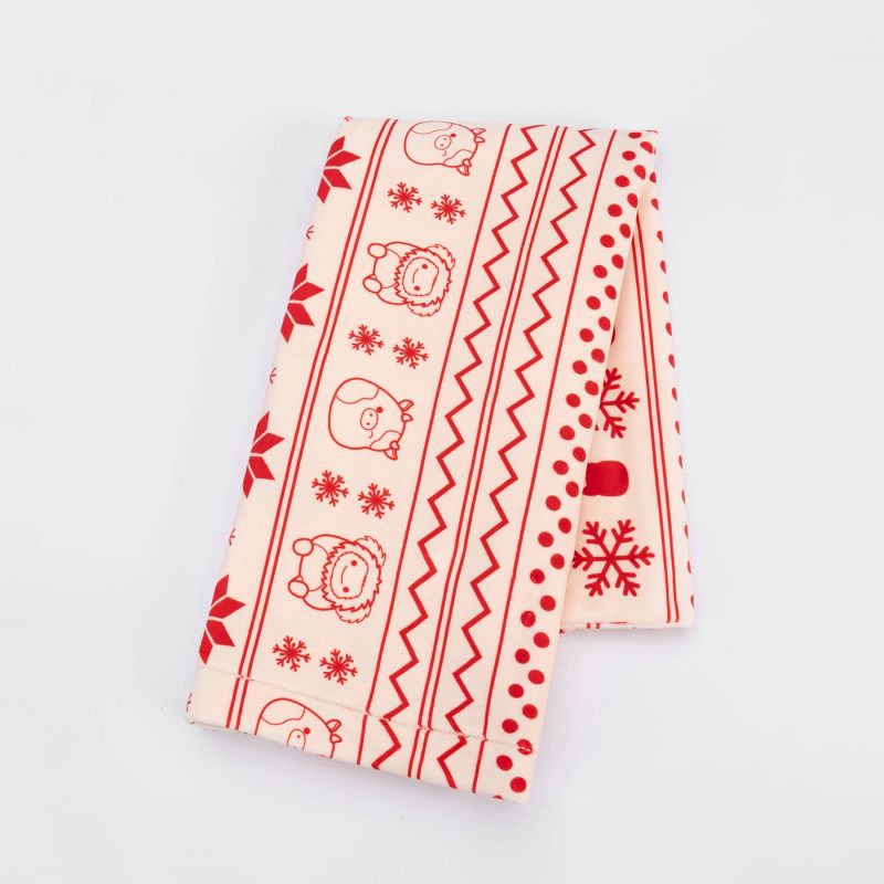 slide 4 of 10, SquishPillow Standard Pillowcase Sweater Weather Red, 1 ct