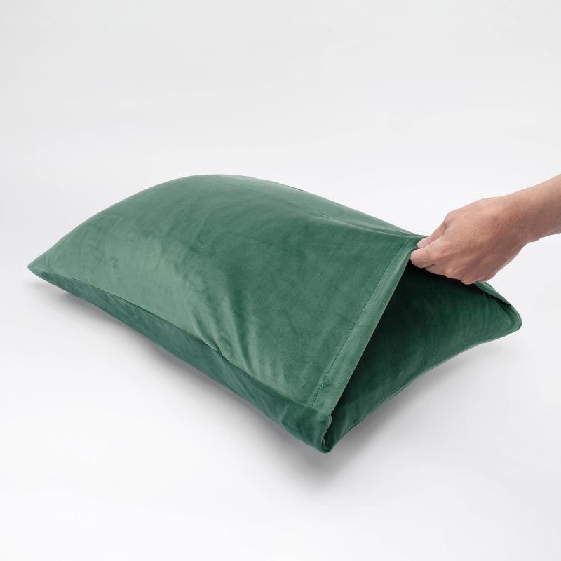 slide 7 of 8, SquishPillow Standard Pillowcase Solid Slumber Evergreen, 1 ct