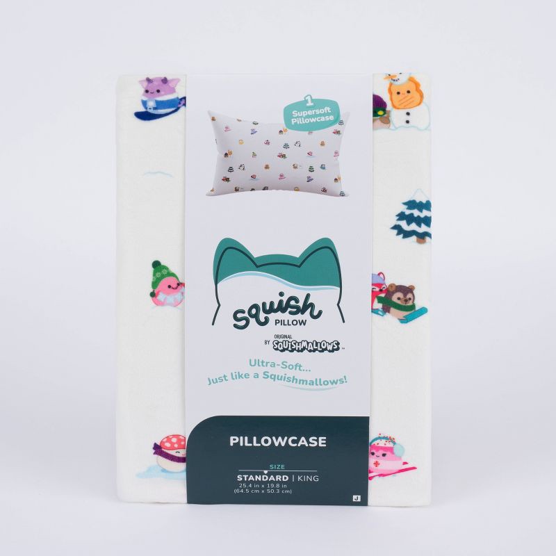 slide 2 of 8, SquishPillow Standard Pillowcase Best in Snow White, 1 ct