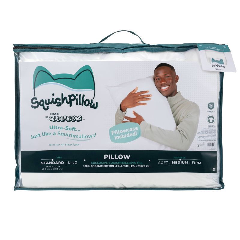 slide 11 of 11, SquishPillow by Original Squishmallows Medium Bed Pillow and Ultra Soft Pillowcase Cover, 1 ct