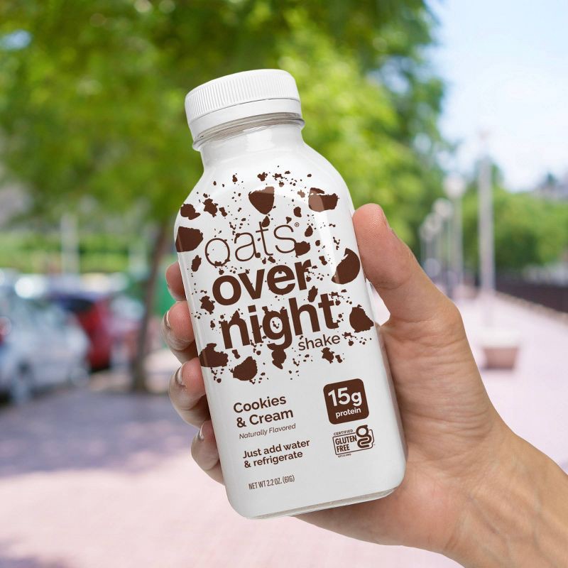 slide 8 of 10, Oats Overnight Cookies and Cream Breakfast Shake - 2.2oz, 2.2 oz