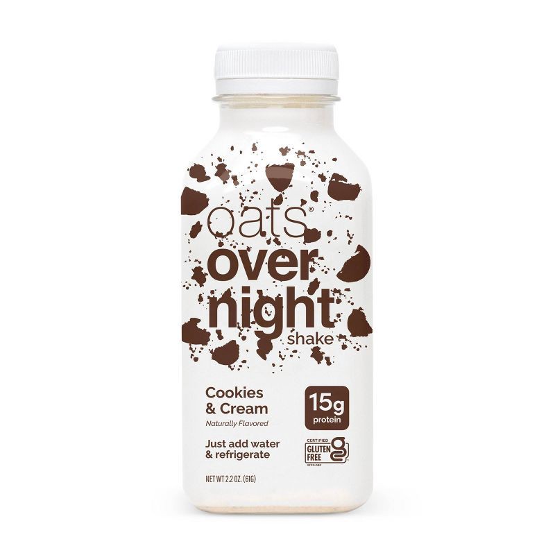 slide 1 of 10, Oats Overnight Cookies and Cream Breakfast Shake - 2.2oz, 2.2 oz