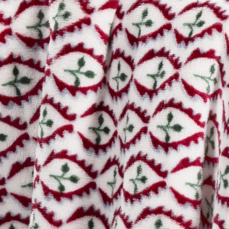 slide 5 of 5, Ditsy Print Plush Throw Blanket with Faux Shearling Reverse - Threshold™, 1 ct