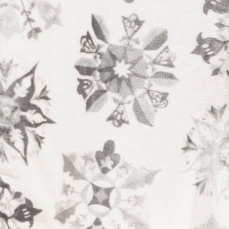 slide 5 of 5, Snowflake Plush Throw Blanket with Faux Shearling Reverse Gray -Threshold™, 1 ct