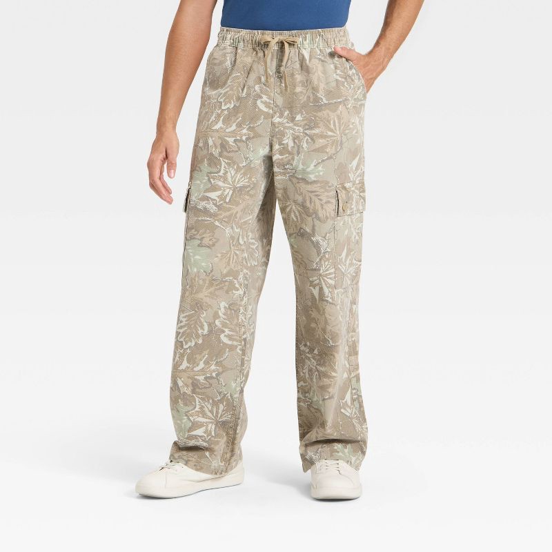 slide 2 of 3, Men's Camo Print Baggy Utility Pants - Original Use™ Green M, 1 ct