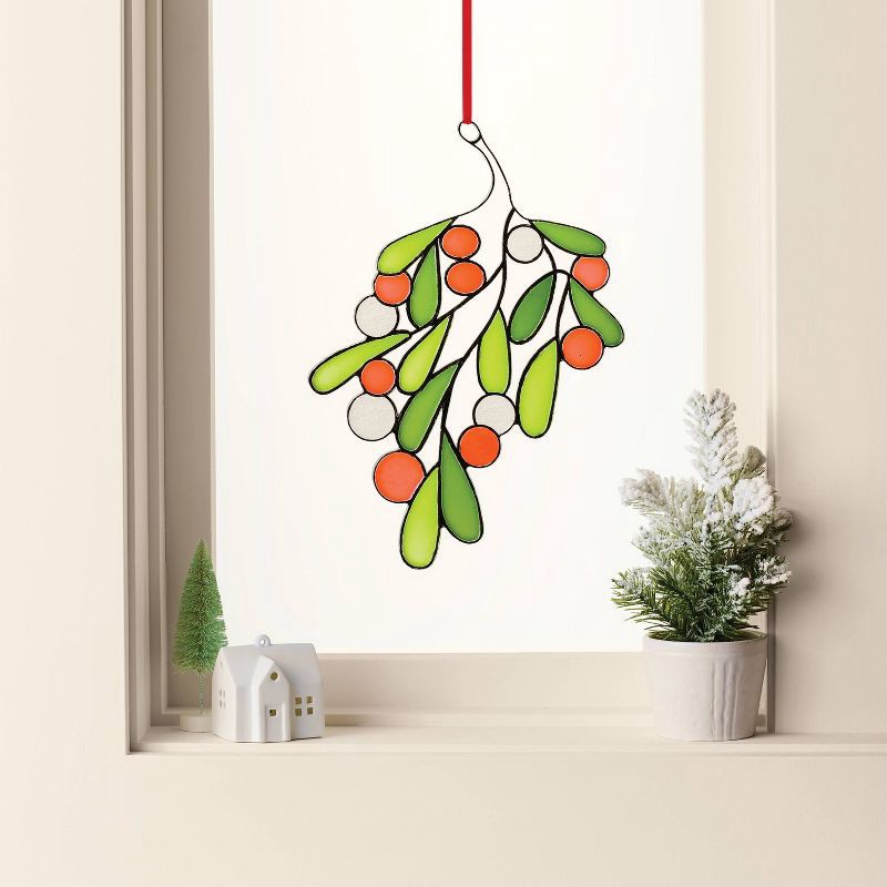 slide 2 of 4, Christmas Craft Stained Glass Mistletoe Resin Kit - Mondo Llama™, 1 ct