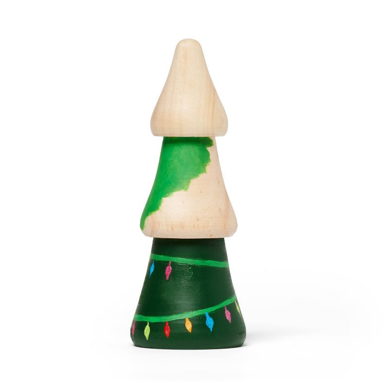 slide 2 of 3, Christmas Craft Tree Wood Turned Base - Mondo Llama™, 1 ct