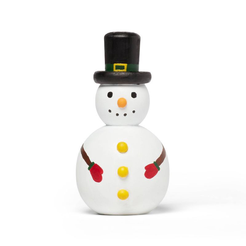 slide 3 of 3, Christmas Craft Snowman Turned Wood Base - Mondo Llama™, 1 ct