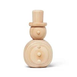 Christmas Craft Snowman Turned Wood Base - Mondo Llama™