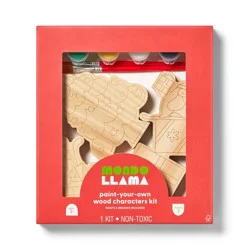 Christmas Craft 3ct Wood Tree and Gifts Painting Activity Kit - Mondo Llama™