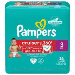 Pampers Cruisers 360 Diapers Size 3 26 Count