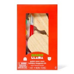 3ct Christmas Craft Holiday Pet Wooden Magnets Painting Activity Kit - Mondo Llama™
