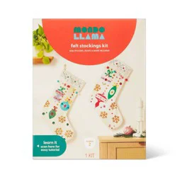 Christmas Craft 2ct Embellished Stocking Decorating Kit - Mondo Llama™