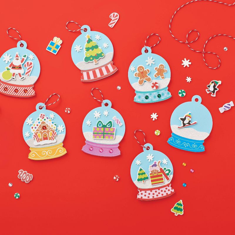 slide 2 of 3, Christmas Craft 12ct Foam Snow Globes Activity Kit - Mondo Llama™, 12 ct