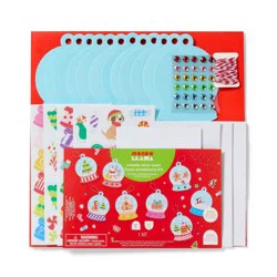 Christmas Craft 12ct Foam Snow Globes Activity Kit - Mondo Llama™